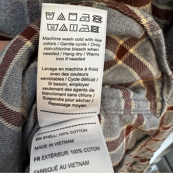 UNTUCKit Men’s Edmeades Gray Plaid Flannel Long Sleeve Button Up Top Sz XL - Picture 8 of 9